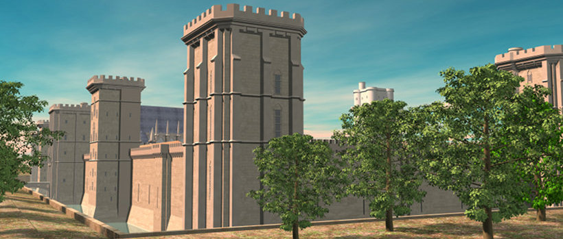 Château de Vincennes restitué en 3D - Enceinte de 1380 restituée